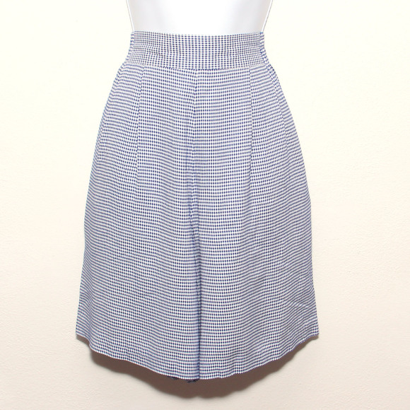 Vintage Fundamental Things Gingham Check High Waist Culottes Shorts Size 6P - Picture 1 of 6